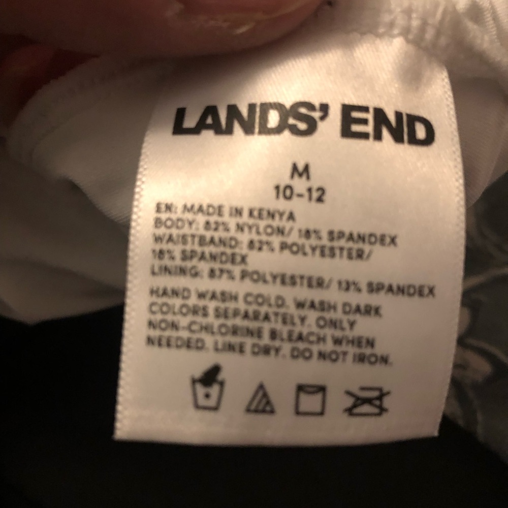 NWT Lands End Black & White Zip Front Swim Dress - Picture 6 of 10